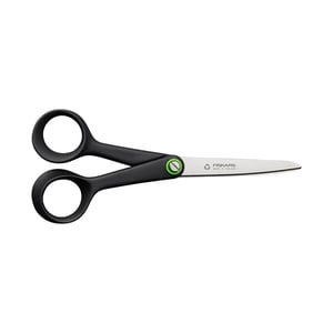 Fiskars 1074543 School and Stationery Scissors, Universal, Straight Cut, Black, Stainless Steel