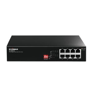 Edimax GS-1008PH V2 przełącznik sieciowy Nie zarządzany Gigabit Ethernet (10/100/1000) Obsługa PoE Czarny