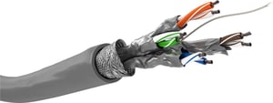 Goobay 93953 Network Cable, Gray, 100 m, Cat6 S/FTP (S-STP)