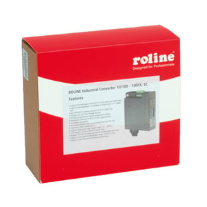 ROLINE Industrial Converter 10/100Base-T – Multimode-Glasfaser, SC-Netzwerkkonverter