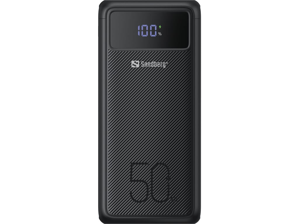 фото Зовнішній акумулятор (павербанк) Sandberg PD 50000 mAh 130W PD Black (420-75)