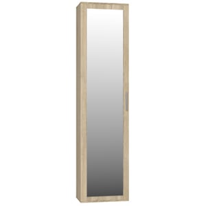Topeshop DUO SONOMA CABINET, wardrobe and 2-compartment closet with 1 door. Oak