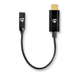 Nedis CCBW65950BK015 0.15 m 3.5 mm USB Type-C Audio Cable, Black