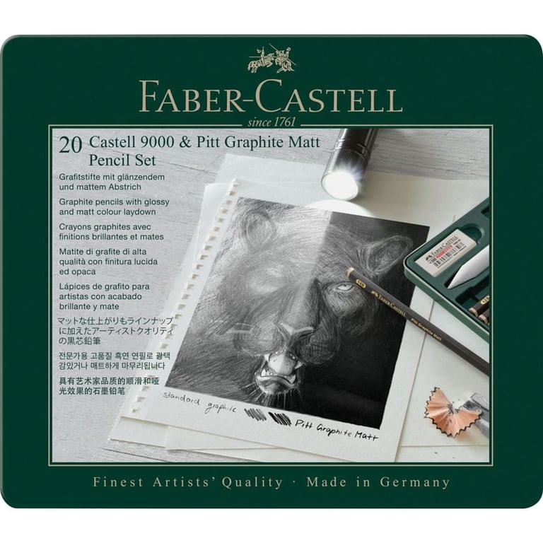 Faber-Castell Pitt Graphite Matt & Castell 9000 Set Wielo 20 szt.