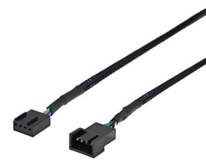 Deltaco SSI-64 Power Cable, Black, 0.3 m, 4-pin PWM