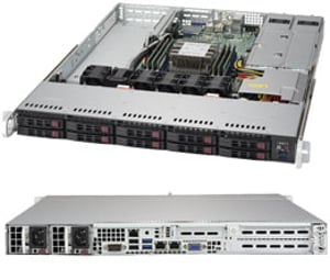 Supermicro SuperServer 1019P-WTR Intel C622 LGA 3647 (Socket P) Rack (1U) Schwarz