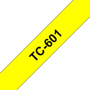 Brother TC-601 taśmy do etykietowania Czarny na żółtym