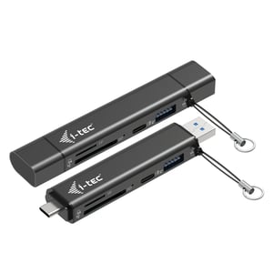 i-tec CADONGLEUSBSD huby i koncentratory USB 3.2 Gen 1 (3.1 Gen 1) Type-A + Type-C 5000 Mbit/s Czarny