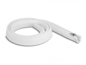 DeLOCK Geflochtene Kabel mit Reißverschluss, Betriebstemperatur, 1 m x 20 mm, weiß