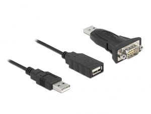 DeLOCK Adapter USB 2.0 Typu-A na 1 x złącze męskie szeregowe RS-232 D-Sub 9 pinów z wkrętami
