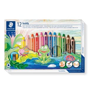 Staedtler Noris Buddy 140 Black, Blue, Brown, Green, Magenta, Orange, Red, Purple, Yellow (12-pack)