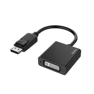 Hama 00200336 adapter kablowy DisplayPort DVI-I Czarny