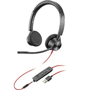 POLY Blackwire 3320 Headset, Wired, Headband, Office/Call Center, USB Type-C, Black