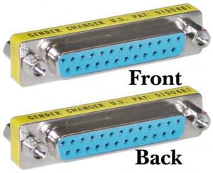 Microconnect MOD25F25F Adapter für DB25-Kabel, blau