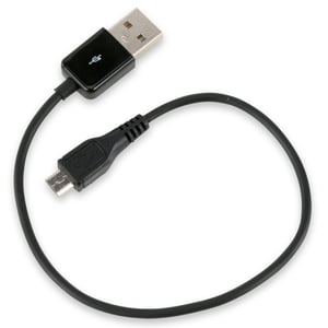 Ansmann USB - Micro USB, 0.2 m USB 2.0 Cable, USB A to Micro-USB A, Black