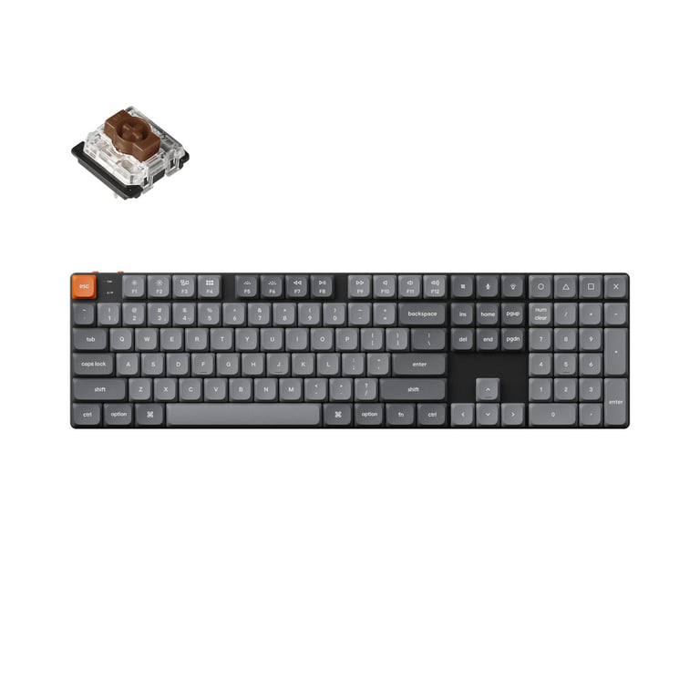 Keychron K5 Max klawiatura Uniwersalne USB + RF Wireless + Bluetooth Czarny, Szary