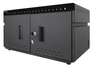 Manhattan 715959 Mobile Device Cabinet Portable Device Management Cabinet Black