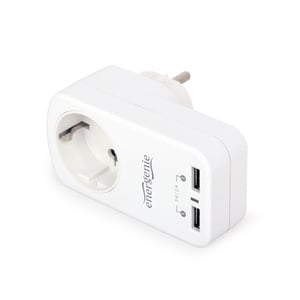 Gembird EG-ACU2-01-W Netzsteckeradapter, weiß