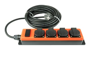 Kabelmeister SL014-U100O 10 m Splitter with 4 Network Ports, Outdoor, Black, Orange