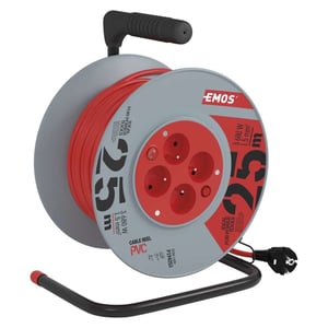 Emos P194253 25 m splitter with 4 x power outlets, Indoor