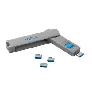 LogiLink AU0052 Port Blocker USB Type-C Port Blocker Blue, Gray 1 pc.