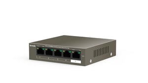 Tenda TEF1105P-4-63W Unmanaged Fast Ethernet (10/100) PoE-Unterstützung Schwarz
