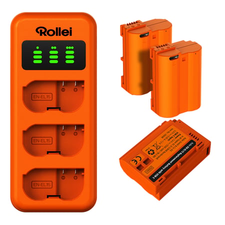 Rollei EN-EL15 Nikon ładowarka akumulatorów Akumulator aparatu cyfrowego USB