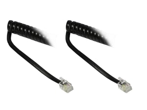 Alcasa Telephone Cord, 4m Black