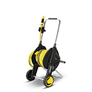Kärcher 2.645-168.0 Gartenschlauchaufroller mit Rolle Schwarz, Gelb