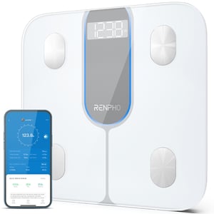 Renpho ELIS 1C Kwadrat Vit Elektronisk personvåg