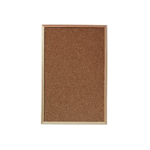 Herlitz 1600030 Bulletin Board and Accessories Permanently Mounted Bulletin Board Wood Cork