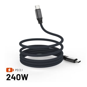 FIXED FIXDBM-CC12-GR kabel USB USB 2.0 1,2 m USB C 4,8 Gbit/s 240 W Czarny