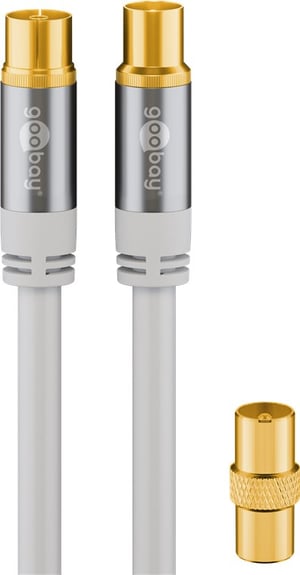 Goobay 70313 kabel koncentryczny 1 m Biały
