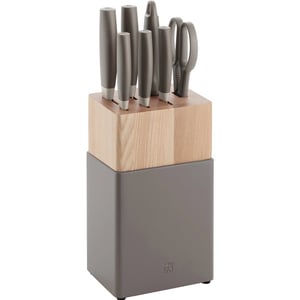 ZWILLING Now S Messerblock mit Löchern Holz Grau, Holz