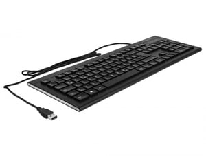 DeLOCK 12672 klawiatura Biuro USB QWERTZ Niemiecki Czarny