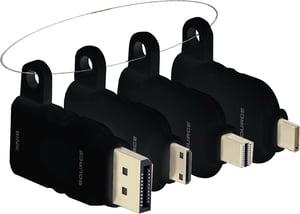 Vision TC-MULTIHDMI/BL Adapter for mDP/DP/mHDMI/USB-C to HDMI Cables, Black