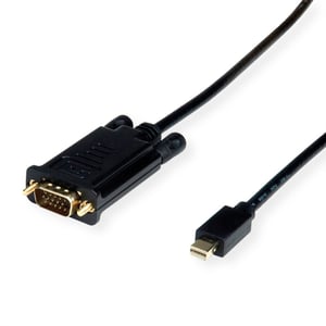 ROLINE 11.04.5977 Kabeladapter 2 m VGA (D-Sub) auf Mini DisplayPort, schwarz