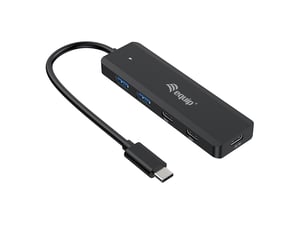 Equip 128964 USB 3.2 Gen 1 (3.1 Gen 1) Type-C 5000 Mbit/s Hubs and Concentrators, Black