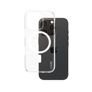 PanzerGlass CARE™ by ® Urban Combat Case Transparent w. White MagSafe iPhone 16 Pro pokrowiec na telefon komórkowy Przezroczysty