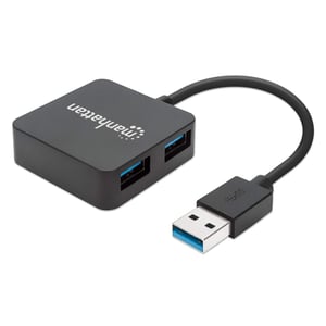 Manhattan 162296 USB 3.2 Gen 1 (3.1 Gen 1) Type-A-hubbar och koncentratorer, 5000 Mbit/s, svart