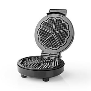 Nedis KAWP100BK gofrownica 1 gof. 1000 W Black, Silver