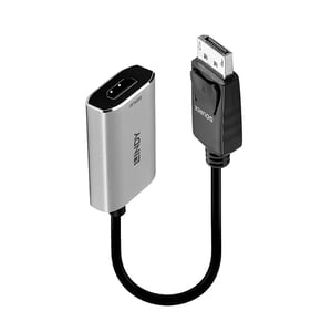 Lindy 41094 0.11 m DisplayPort to HDMI Cable Adapter, Gray