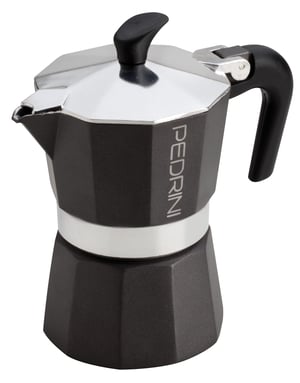 Pedrini 9113-8 manuell kaffebryggare Moka-kaffebryggare Antracit