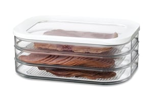Rosti Mepal Modula 550/3 Prostokątny Pudełko 1,65 l Przezroczysty, Biały 1 szt.