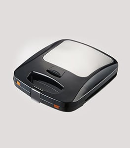 Ravanson OP-7050 4-Waffle Maker, 1200 W, Black, Silver