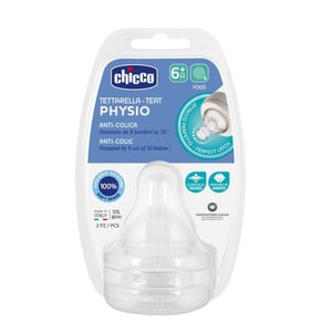Chicco 00020347000000 Flaschensauger aus Silikon, kieferorthopädisch, mittlerer Durchfluss