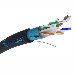 Extralink CAT6 FTP (F/UTP) V2 Zewnętrzny | skrętka | 25M (EX.22516) kabel sieciowy