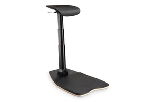 Digitus Ergonomischer Stuhl zum Stehen, Sitzen und Anlehnen mit einstellbarer Höhe und Entspannungsmatte