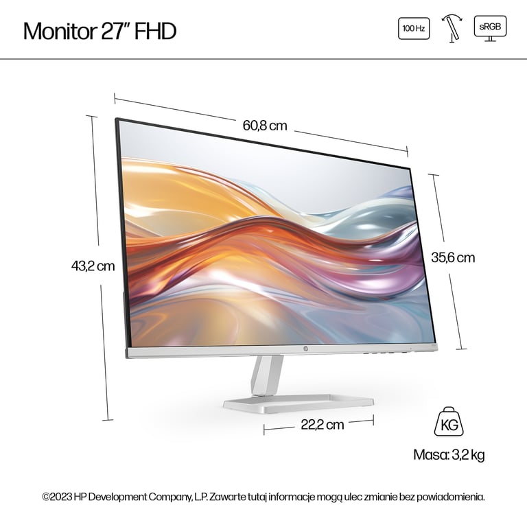 HP 27-calowy monitor seria 5 FHD – 527sf