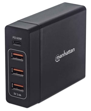 Manhattan 102124 Organizer für Ladestation Schwarz